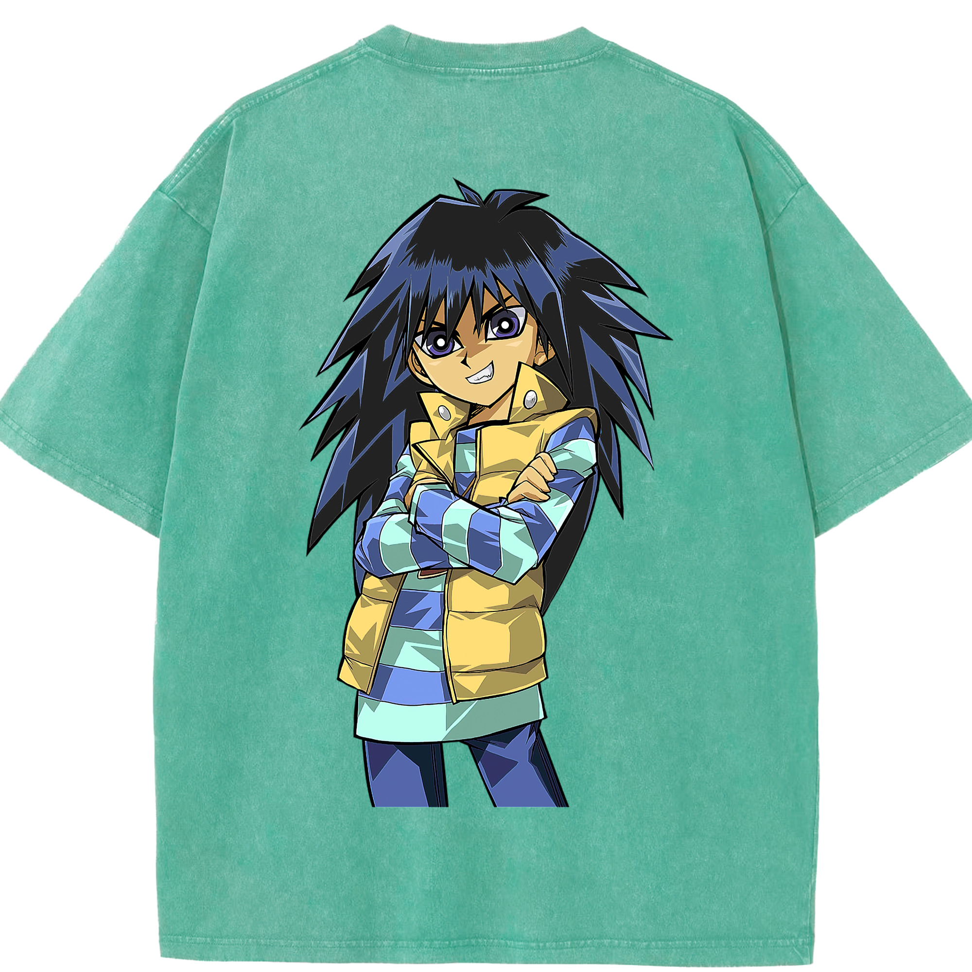 （画像用） 遊☆戯☆王 Yu-Gi-Oh! 綿100% ヴィンテージ風 半袖Tシャツ（背面プリント）